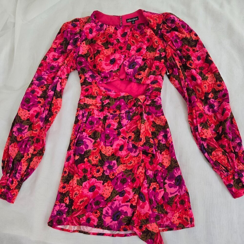 For Love And Lemons Lauren Pink Floral Dress